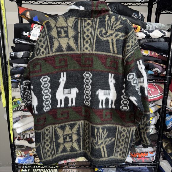 Vintage Rumiñahui Wool Jacket W/ Geometric Pattern Size Xl - Picture 5 of 5